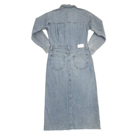 NWT Pistola Amira in Marcel Blue Heavyweight Denim Midi Shirt Dress M $228 - Picture 7 of 11